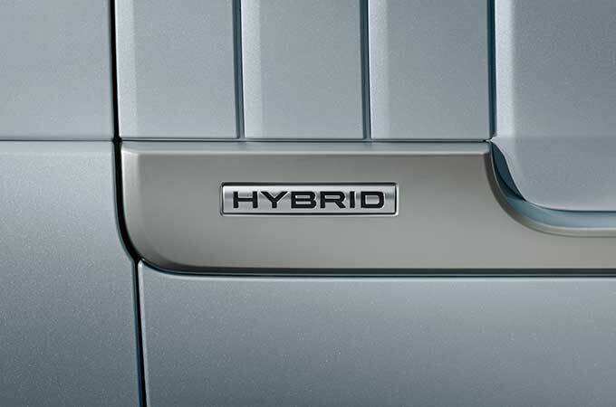 Range Rover Hybrid Emblem.