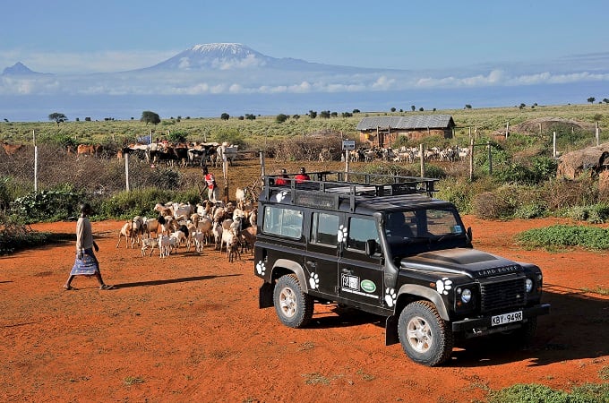 Wildlife conservation: A Defender used by the Born Free Foundation.