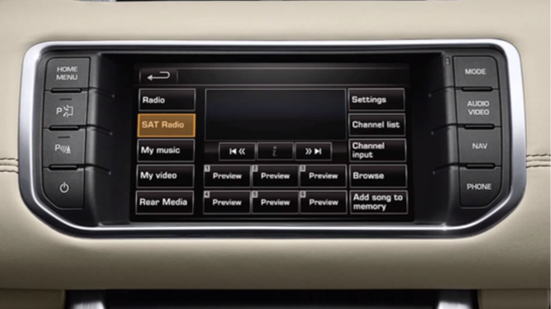 Range Rover Evoque Satellite Radio