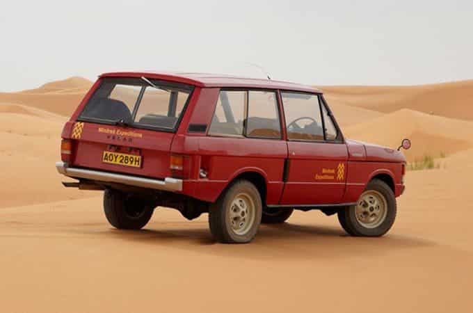 Range Rover Velar Prototype in the desert.
