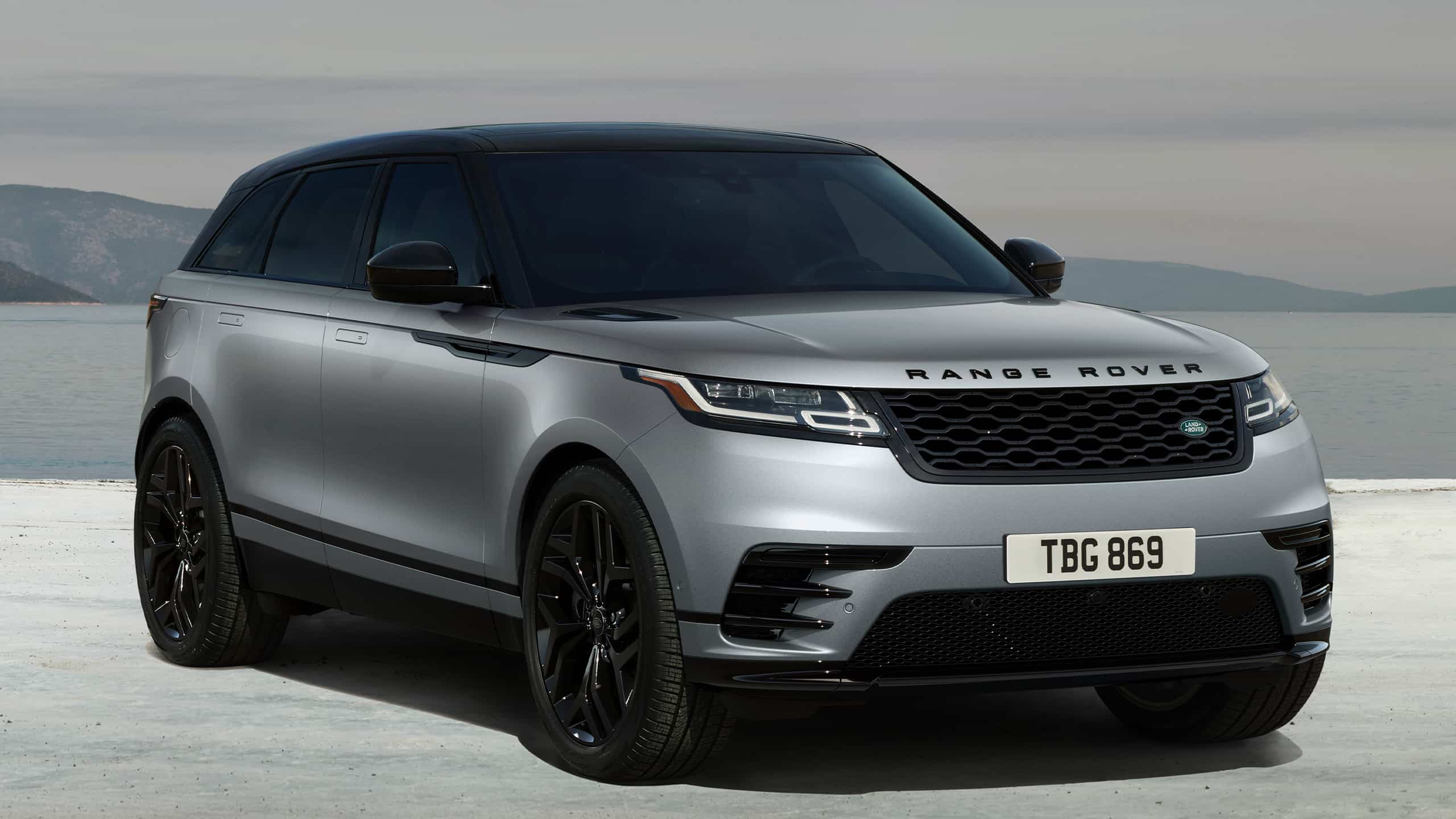 Parked Velar At River Side Road