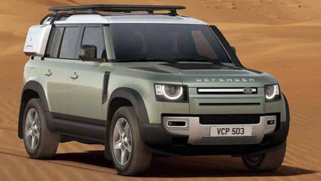 John Mayer Land Rover Defender in desert